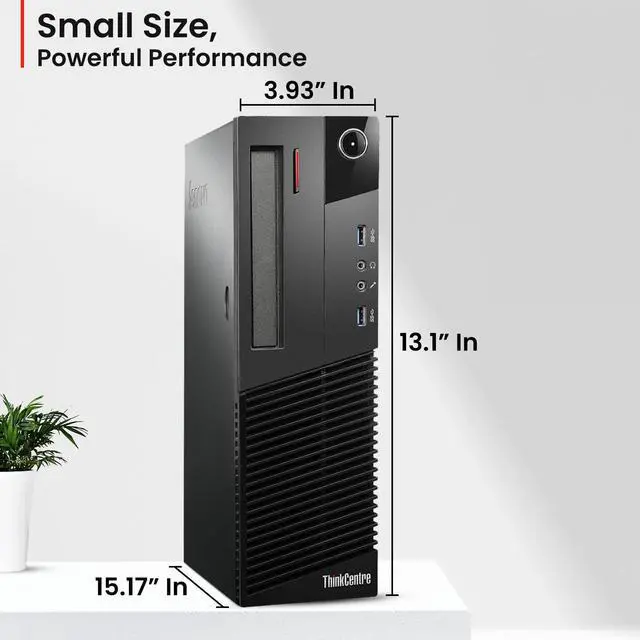 Alt view image 3 of 7 - Lenovo ThinkCentre M83/M93 Desktop Computer PC Intel Quad Core i5-4570 upto 3.60GHz, 16GB DDR3 Ram, 512GB SSD, 24 in LED Monitor, Wi-Fi, BTO Keyboard & Mouse, Windows 10 Pro (Renewed)