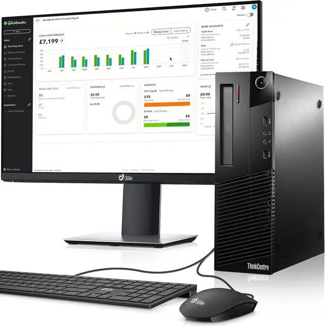 Main image of Lenovo ThinkCentre M83/M93 Desktop Computer PC Intel Quad Core i5-4570 upto 3.60GHz, 16GB DDR3 Ram, 512GB SSD, 24 in LED Monitor, Wi-Fi, BTO Keyboard & Mouse, Windows 10 Pro (Renewed)
