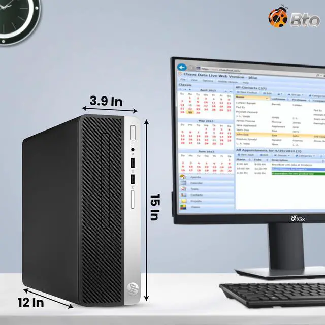 Alt view image 4 of 7 - HP EliteDesk 800 G3 Desktop Computer PC, Intel Core i5-6500 upto 3.60GHz, 16GB DDR4 Ram, 1TB SSD, Built-in Wi-Fi , 24in LED Monitor, BTO Keyboard & Mouse, Windows 11 Professional (Renewed)