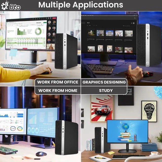 Alt view image 5 of 7 - HP EliteDesk 800 G3 Desktop Computer PC, Intel Quad Core i7-7700 upto 4.20GHz, 64GB DDR4 Ram, 1TB SSD +1TB HDD, Built-in Wi-Fi, BTO Keyboard & Mouse, Windows 11 Professional (Renewed)