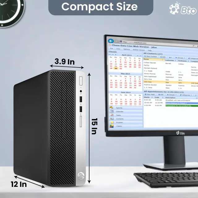 Alt view image 5 of 7 - HP 800 G3 Desktop Computer PC, Intel Quad Core i7-7700 upto 4.20GHz, 16GB DDR4 Ram, 512GB SSD, Built-in Wi-Fi , 22in LED Monitor, BTO Keyboard & Mouse, Windows 11 Professional (Renewed)