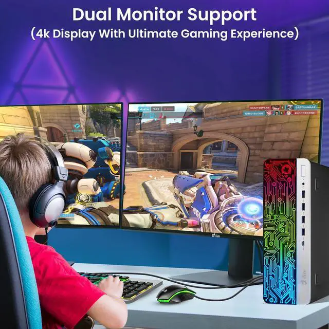 Alt view image 3 of 7 - HP RGB 800 G3 Desktop Computer Gaming PC, Intel Quad Core i7-7700 upto 4.20GHz, 16GB DDR4 Ram, 512GB SSD, AMD Radeon RX 550, BTO Keyboard & Mouse, Windows 10 Professional (Renewed)