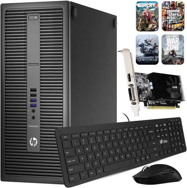 Main image of HP ProDesk/EliteDesk G2 Tower Gaming PC Desktop Intel Quad Core i5-6500 16GB Ram 1TB SSD BTO RGB Keyboard & Mouse, Nvidia GTX 1660s 6gb DDR6, Window 11 Professional (Renewed)