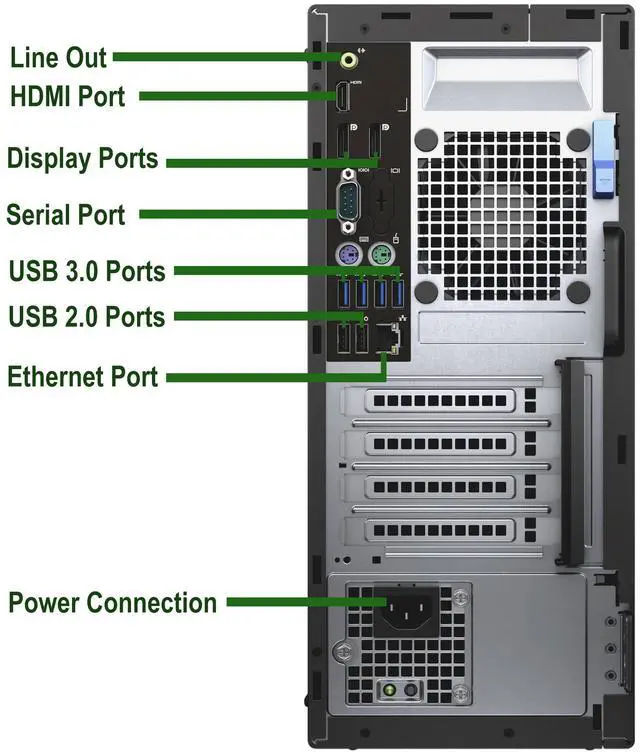 Alt view image 4 of 5 - Dell OptiPlex 7040 Desktop MT Mini Tower Computer PC Intel Quad Core i7-6700 up to 4.00GHz, 32GB DDR4 Ram,1TB SSD, Wi-Fi, Keyboard & Mouse, Windows 11 Pro (Renewed)