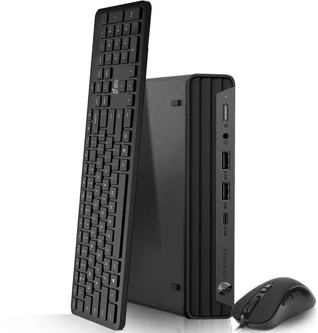 Alt view image 2 of 7 - HP EliteDesk 800 G6 Tiny Desktop Mini PC Intel Hexa Core i5-10500T 10th Gen. Processor up to 3.80 GHz, 32GB DDR4 Ram, 1TB SSD,24 Inch Monitor, Wireless Keyboard & Mouse, Built-in Wi-Fi, Windows 11 Pro