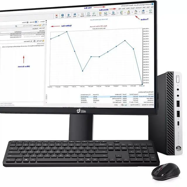 Alt view image 5 of 7 - HP 600 G4 Tiny Desktop Computer PC, Intel Hexa Core i5-8500T upto 3.50GHz, 32GB DDR4 Ram, 512GB NVMe, Built-in Wi-Fi , Wireless Keyboard & Mouse, Windows 11 Professional (Refurbished)