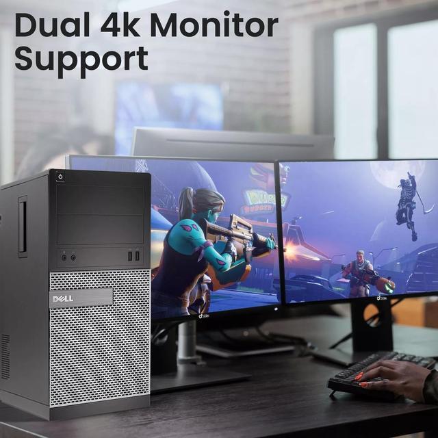 Alt view image 3 of 6 - Dell Optiplex 7020 Tower Gaming PC Desktop Computer Intel Quad Core i5-4th 16GB Ram 512GB SSD BTO RGB Keyboard & Mouse, Nvidia GTX 1660s 6gb DDR6, Window 11 Professional (Renewed)