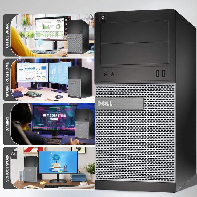 Alt view image 6 of 6 - Dell Optiplex 7020 Tower Gaming PC Desktop Computer Intel Quad Core i5-4th 16GB Ram 512GB SSD BTO RGB Keyboard & Mouse, Nvidia GTX 1660s 6gb DDR6, Window 11 Professional (Renewed)