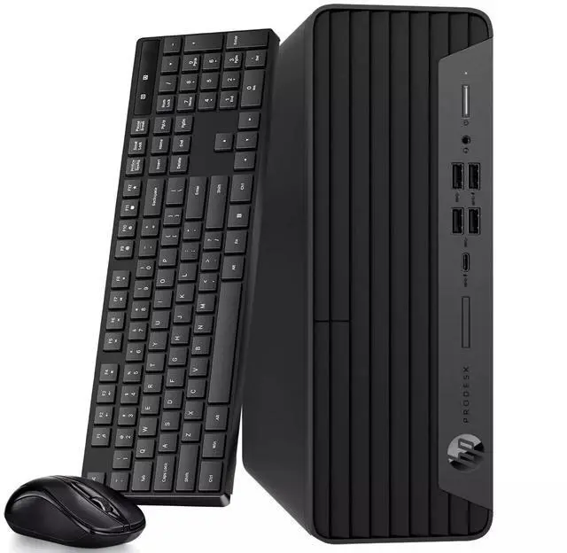 Alt view image 2 of 7 - Restored HP ProDesk 600 G6 SFF Computer Desktop PC, Intel Hexa Core i5-10th, 64GB DDR4 Ram, 1TB SSD, 24Inch Monitor, Keyboard & Mouse, Built-in Wi-Fi, Windows 11 Professional (Refurbished)