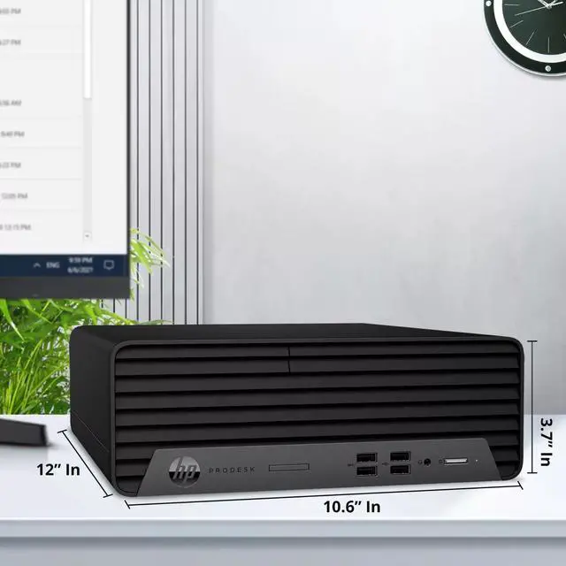 Alt view image 4 of 7 - Restored HP ProDesk 600 G6 SFF Computer Desktop PC, Intel Hexa Core i5-10th, 64GB DDR4 Ram, 1TB SSD, 24Inch Monitor, Keyboard & Mouse, Built-in Wi-Fi, Windows 11 Professional (Refurbished)
