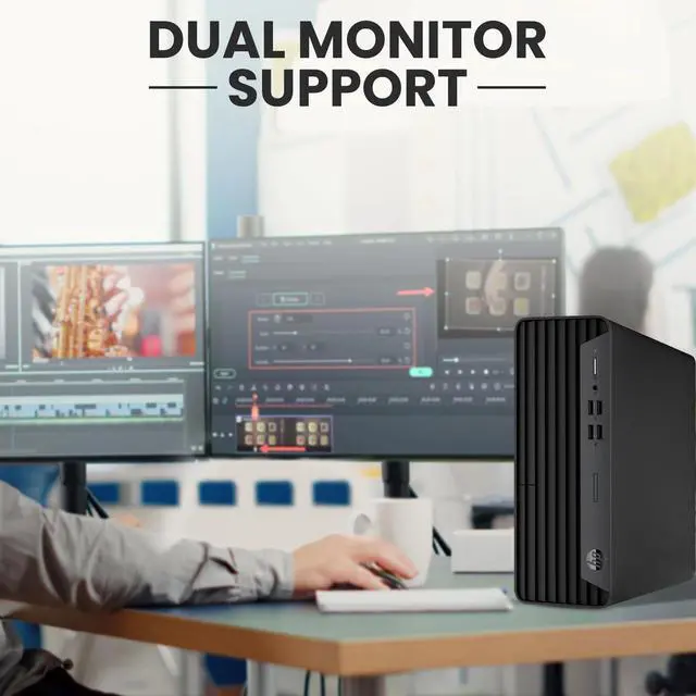 Alt view image 5 of 7 - Restored HP ProDesk 600 G6 SFF Computer Desktop PC, Intel Hexa Core i5-10th, 32GB DDR4 Ram,1TB SSD, 24Inch Monitor, Keyboard & Mouse, Built-in Wi-Fi, Windows 11 Professional (Refurbished)