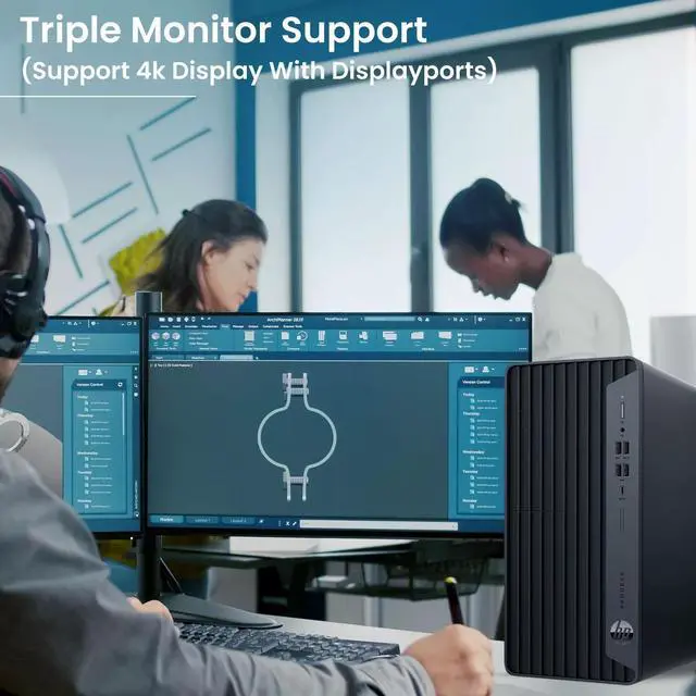 Alt view image 6 of 7 - HP ProDesk 600 G6 Tower Desktop PC, Intel Hexa Core i5-10500 10th Gen. Processor up to 4.50 GHz, 32GB DDR4 Ram, 512GB SSD, Keyboard & Mouse, Built-in Wi-Fi, Windows 11 Professional (Renewed)