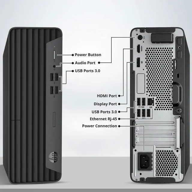Alt view image 5 of 6 - HP EliteDesk 800 G6 Desktop SFF PC Intel Hexa Core i5-10500 10th Gen. Processor up to 4.50 GHz, 64GB DDR4 Ram, 1TB NVMe, Wireless Keyboard & Mouse, Built-in Wi-Fi, Windows 11 Pro (Renewed)