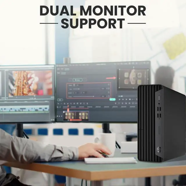 Alt view image 4 of 5 - HP EliteDesk 800 G6 SFF Desktop PC, Intel Hexa Core i5-10500 10th Gen. Processor up to 4.50 GHz, 16GB DDR4 Ram, 512GB Nvme,24 Inch Monitor, Keyboard & Mouse, Wi-Fi, Windows 11 Professional (Renewed)