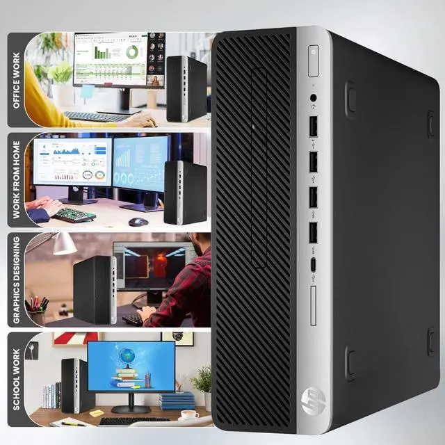 Alt view image 7 of 7 - HP EliteDesk 600 G4 SFF Desktop Computer PC, Intel Hexa Core i5-8500 upto 4.10GHz, 16GB DDR4 Ram, 512GB SSD, Wi-Fi ,Wireless Keyboard & Mouse, Windows 11 Professional (Refurbished)