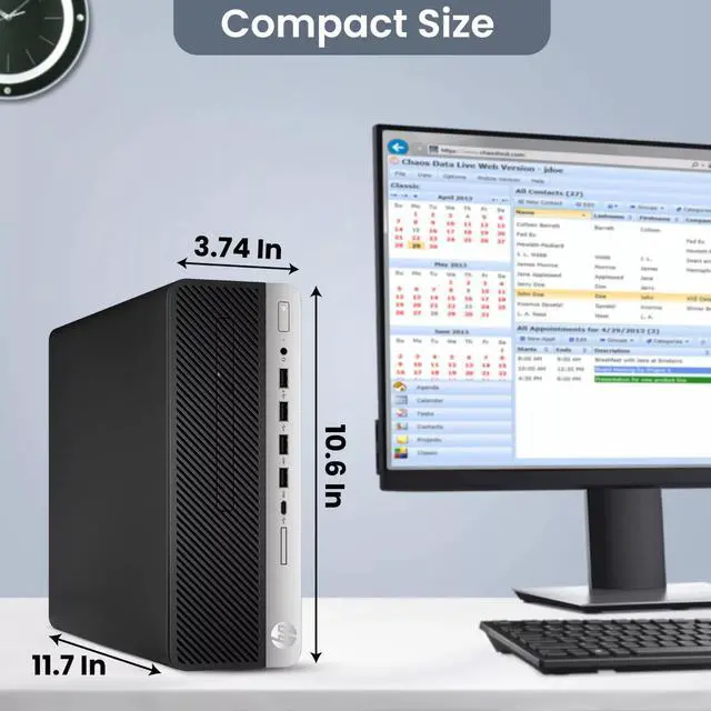 Alt view image 3 of 7 - HP EliteDesk 600 G4 SFF Desktop Computer PC, Intel Hexa Core i5-8500 upto 4.10GHz, 16GB DDR4 Ram, 512GB SSD, Wi-Fi ,Wireless Keyboard & Mouse, Windows 11 Professional (Refurbished)