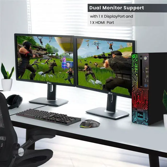 Alt view image 5 of 7 - Lenovo ThinkCentre M920 Desktop SFF Computer PC Intel Hexa Core i5-8500 up to 4.10GHZ, 16GB DDR4 Ram, 1TB NVMe, NVIDIA GT1030,  Wi-Fi + Bluetooth, RGB Keyboard & Mouse, Windows 11 Pro (Refurbished)