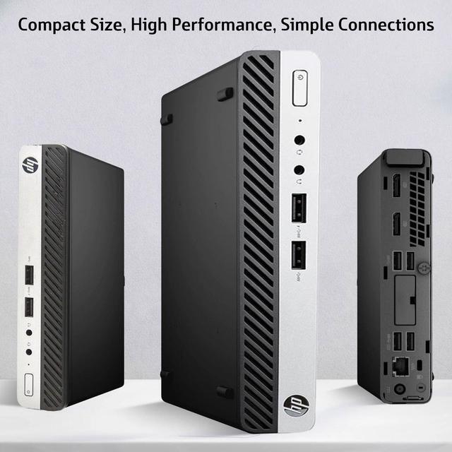 Alt view image 3 of 7 - HP 400 Tiny Desktop Mini Workstation PC Intel Core i5-8500T, 32GB DDR4 Ram, 512GB SSD, Wireless Keyboard & Mouse, 24Inch Monitor, Wi-Fi Adapter, Windows 11 Professional (Renewed)