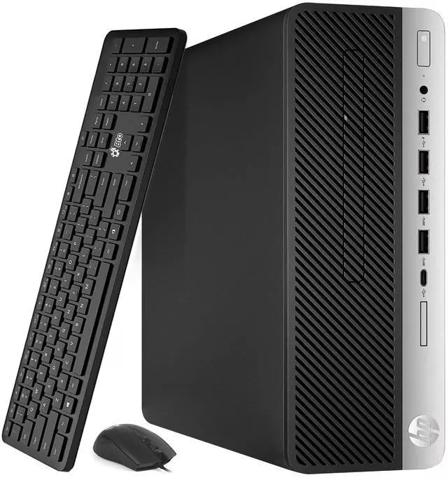 Main image of HP 800 G4 SFF Desktop Computer PC, Intel Quad Core i5-8500 upto 4.10GHz, 32GB DDR4 Ram, 1TB SSD, Built-in Wi-Fi & Bluetooth, Wireless Keyboard & Mouse, Windows 11 Professional (Refurbished)