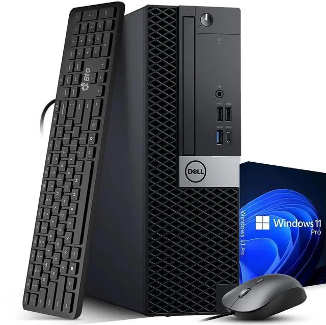 Main image of Dell OptiPlex 3070  SFF Desktop Computer PC Intel Quad Core i5-9500 up to 4.40GHz, 16GB DDR4 Ram,512GB SSD, Wi-Fi Adapter, Wireless Keyboard & Mouse, Windows 11 Pro (Renewed)