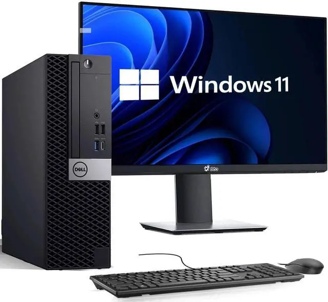 Main image of Dell OptiPlex 5070 SFF Desktop Computer PC Intel Quad Core  i5-9500 up to 4.40GHz, 16GB DDR4 Ram,1TB SSD, 22 Inch Monitor,Wi-Fi Adapter, Wireless Keyboard & Mouse, Windows 11 Pro (Renewed)