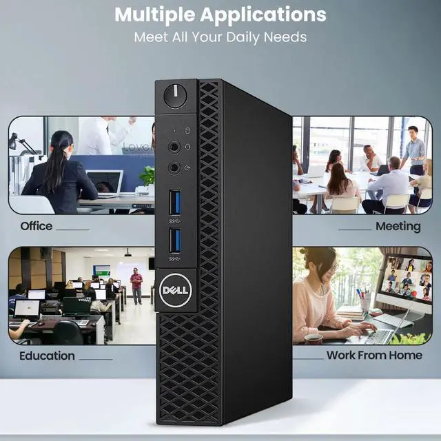 Alt view image 3 of 6 - Dell OptiPlex 3040 Tiny Desktop PC, Intel Quad Core i5-6500 6th Gen Processor up to 3.10 GHz, 16GB DDR4 Ram, 512GB SSD ,Dual 22 Inch monitor, Keyboard & Mouse, Wi-Fi, Windows 11 Professional (Renewed)