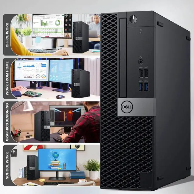 Alt view image 3 of 6 - Dell OptiPlex 7040 Desktop SFF Small Tower Computer PC Intel Quad Core i5-6500 up to 3.60GHz, 16GB DDR4 Ram,256GB SSD,22 Inch Monitor, Wi-Fi, Keyboard & Mouse, Windows 11 Pro (Renewed)