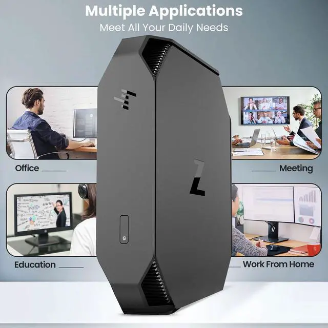 Alt view image 2 of 6 - HP Z2 Tiny Desktop Mini Workstation PC Intel Quad Core i7-6700T, 32GB DDR4 Ram, 512GB NVMe SSD, Wireless Keyboard & Mouse, Wi-Fi Adapter, Windows 11 Professional (Renewed)