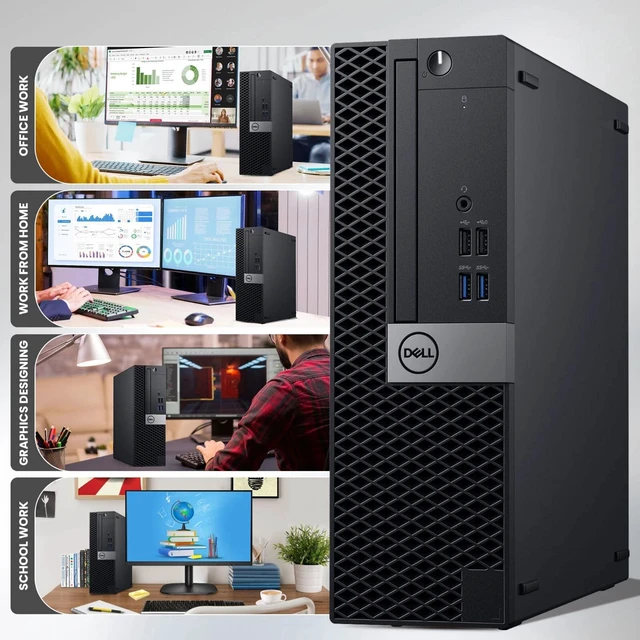 Alt view image 2 of 6 - Dell OptiPlex 5060 Desktop SFF Computer PC Intel Core i5-8500 up to 4.10GHz, 32GB DDR4 Ram,256GB SSD, 22 Inch Monitor, Keyboard & Mouse, Windows 11 Pro (Renewed)