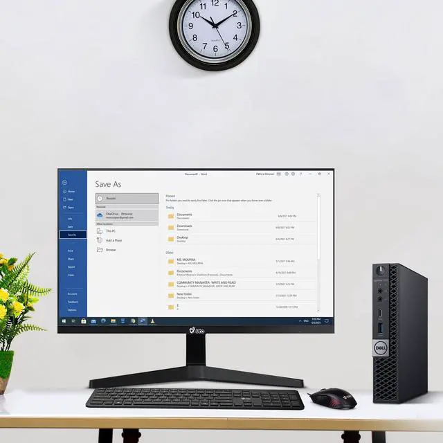 Alt view image 3 of 6 - Dell OptiPlex 7070 Desktop Tiny Computer PC Intel Quad Core i7-9700T up to 4.30GHz, 8GB DDR4 Ram,512GB SSD,22 Inch Monitor, Wi-Fi, Keyboard & Mouse, Windows 11 Pro (Renewed)