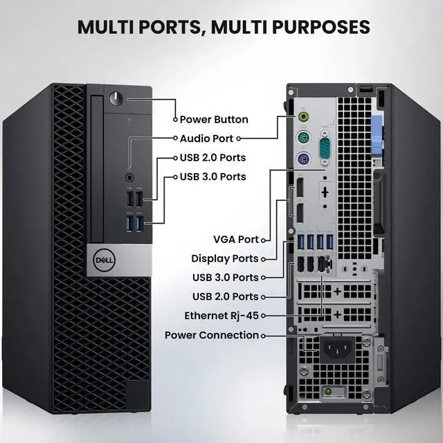 Alt view image 3 of 5 - Dell OptiPlex 5040 Desktop SFF Computer PC Intel Quad Core i5-6500 up to 3.60GHz, 16GB DDR4 Ram,512GB SSD, 22 Inch Monitor, Wi-Fi, Keyboard & Mouse, Windows 11 Pro (Renewed)