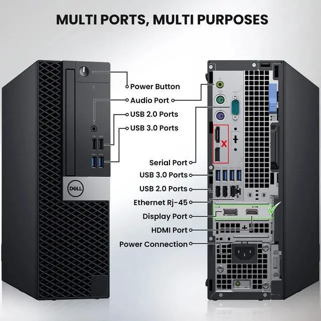 Alt view image 7 of 7 - Dell OptiPlex SFF Gaming Computer PC Intel Quad Core i5-6500 up to 3.60GHz, 16GB DDR4 Ram,256GB SSD,NVIDIA GeForce GTX 1050Ti, 22 Inch Monitor, Wi-Fi, Keyboard & Mouse, Windows 11 Pro (Renewed)