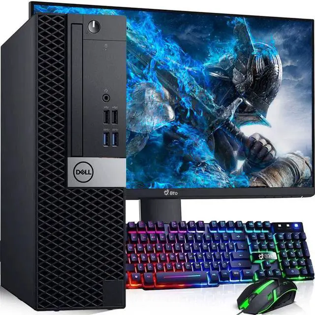 Main image of Dell OptiPlex SFF Gaming Computer PC Intel Quad Core i5-6500 up to 3.60GHz, 32GB DDR4 Ram,1TB SSD,NVIDIA GeForce GTX 1050Ti, 22 Inch Monitor, Wi-Fi, Keyboard & Mouse, Windows 11 Pro (Renewed)