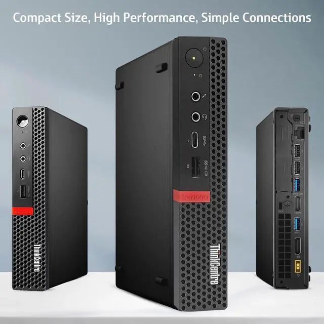Alt view image 3 of 6 - Lenovo ThinkCentre M920 Desktop Tiny Computer PC Intel Core i5-8500 up to 3.50GHZ, 8GB DDR4 Ram,256GB SSD, 22Inch Monitor, Wi-Fi, Keyboard & Mouse, Windows 11 Pro