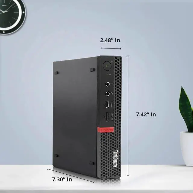Alt view image 6 of 6 - Lenovo ThinkCentre M920 Desktop Tiny Computer PC Intel Core i5-8500 up to 3.50GHZ, 8GB DDR4 Ram,256GB SSD, 22Inch Monitor, Wi-Fi, Keyboard & Mouse, Windows 11 Pro