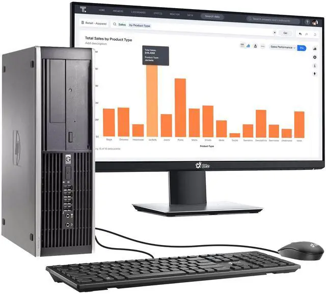 Main image of HP Desktop PC SFF Intel Core i5 , 16GB Ram, 1TB HDD, 19Inch Monitor, Keyboard & Mouse, Wi-Fi, Windows 11 Pro (Renewed)