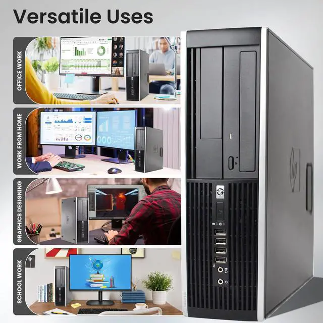 Alt view image 5 of 6 - HP Desktop PC SFF Intel Core i5 , 16GB Ram, 1TB HDD, 19Inch Monitor, Keyboard & Mouse, Wi-Fi, Windows 11 Pro (Renewed)