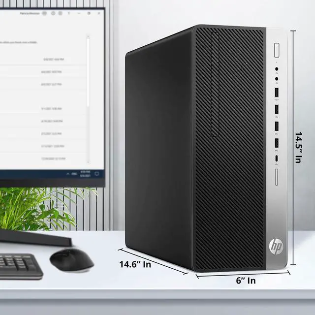 Alt view image 6 of 6 - HP 800 G5 Tower Desktop Computer PC, Intel Core i5-9500 upto 4.40GHz, 16GB DDR4 Ram,1TB SSD, Wi-Fi, Keyboard & Mouse, Windows 11 Professional (Refurbished)