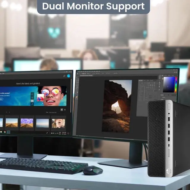 Alt view image 6 of 6 - HP EliteDesk 800 G5 SFF Desktop PC Intel core I7-9700 upto 4.70GHz, 16GB DDR4 Ram 256GB SSD, Keyboard & Mouse, Wi-Fi, Windows 11 Professional (Renewed)