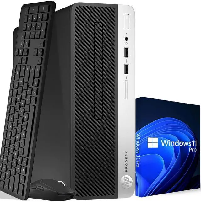 Main image of HP EliteDesk 400 G5 SFF Desktop PC Intel core I5-8500 upto 4.10GHz, 16GB DDR4 Ram 128GB SSD, Keyboard & Mouse, Wi-Fi, Windows 11 Professional (Renewed)