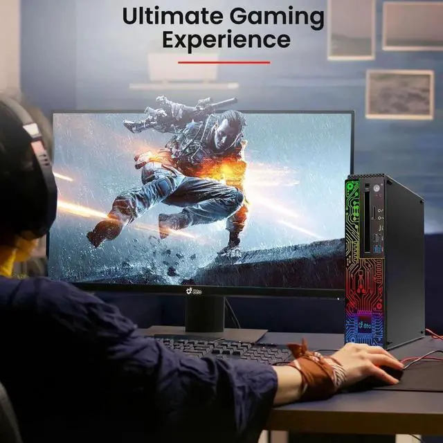 Alt view image 2 of 7 - Lenovo ThinkCentre M920 Desktop SFF Computer PC Intel Hexa Core i5-8500 up to 4.10GHZ, 16GB DDR4 Ram, 1TB SSD, NVIDIA GT1030, Wi-Fi, RGB Keyboard & Mouse, Windows 11 Pro (Refurbished)