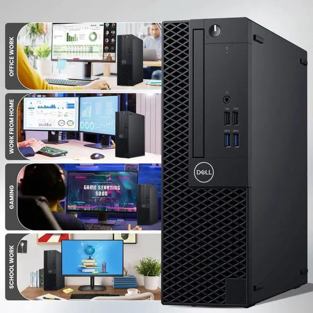 Alt view image 2 of 7 - Dell OptiPlex 3070 SFF Gaming Desktop Computer PC Intel Core i5-9500,16GB DDR4 Ram, 256GB SSD, NVIDIA GeForce GT 1030, 22Inch Monitor, Wi-Fi , RGB Keyboard & Mouse, Windows 11 Pro (Renewed)