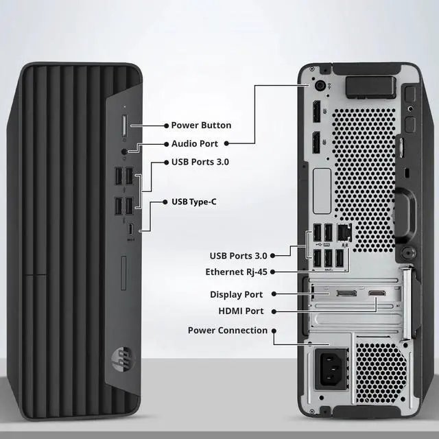 Alt view image 2 of 6 - Restored HP ProDesk 600 G6 SFF Gaming Desktop PC, Intel 6 Core i5-10th Gen - 16GB DDR4 RAM, 512GB NVMe SSD, 24"LED - NVIDIA GeForce GT 1030 GDDR5, Gaming KB & Mouse, Wi-Fi, Win 11 Pro (Refurbished)