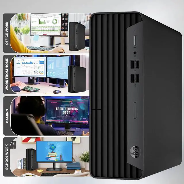 Alt view image 5 of 6 - Restored HP ProDesk 600 G6 SFF Gaming Desktop PC, Intel 6 Core i5-10th Gen - 16GB DDR4 RAM, 512GB NVMe SSD, 24"LED - NVIDIA GeForce GT 1030 GDDR5, Gaming KB & Mouse, Wi-Fi, Win 11 Pro (Refurbished)