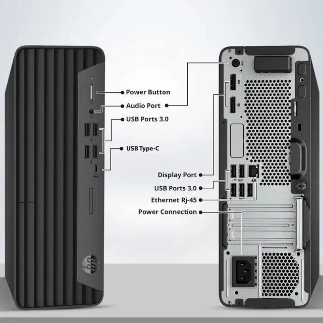 Alt view image 2 of 6 - Restored HP ProDesk 600 G6 SFF Desktop - Business Desktop Computer - Intel 6 Core i5-10th Gen - 16GB DDR4 RAM, 256GB NVMe SSD - Keyboard & Mouse, Built in Wi-Fi, Win 11 Pro (Refurbished)