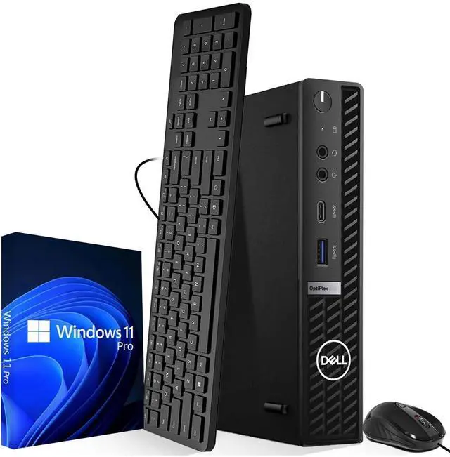 Main image of Restored Dell OptiPlex 7080 Micro Desktop Computer Intel Core i5-10th Gen 16GB DDR4 RAM 256GB SSD Intel UHD Graphics 630 Built-in Wi-Fi, Keyboard & Mouse Windows 11 Pro (Refurbished)