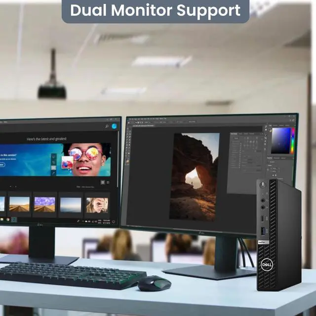 Alt view image 4 of 5 - Restored Dell OptiPlex 7080 Micro Desktop Computer Intel Core i5-10th Gen 16GB DDR4 RAM 256GB SSD Intel UHD Graphics 630 Built-in Wi-Fi, Keyboard & Mouse Windows 11 Pro (Refurbished)