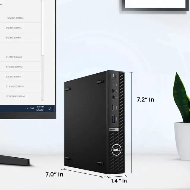 Alt view image 3 of 5 - Restored Dell OptiPlex 7080 Micro Desktop Computer Intel Core i5-10th Gen 16GB DDR4 RAM 256GB SSD Intel UHD Graphics 630 Built-in Wi-Fi, Keyboard & Mouse Windows 11 Pro (Refurbished)
