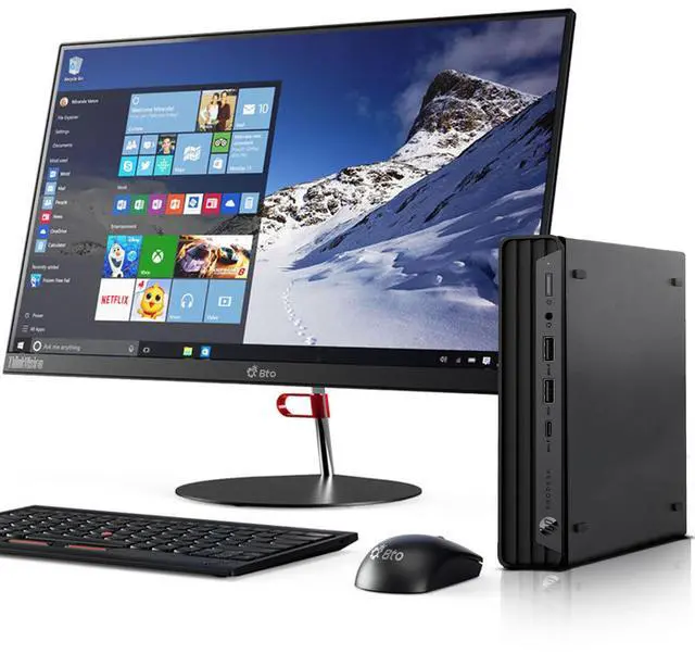 Main image of HP EliteDesk 800 G6 Tiny Desktop Mini PC Intel Hexa Core i5-10500T 10th Gen. Processor up to 3.80 GHz, 16GB DDR4 Ram, 1TB SSD,24 Inch Monitor, Wireless Keyboard & Mouse, Built-in Wi-Fi, Windows11 Pro