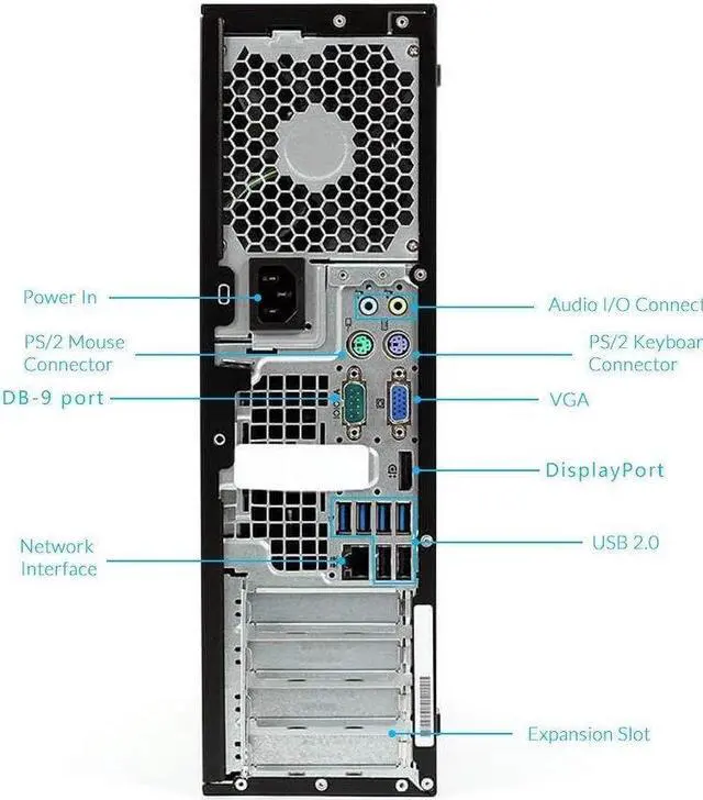 Alt view image 2 of 3 - HP Elite 8300 Small Form Factor (SFF) Desktop Computer, Intel Core i7-3770 Processor, 8GB RAM, 512GB New SSD, USB 3.0, WiFi, Bluetooth, HDMI Windows 10 Pro